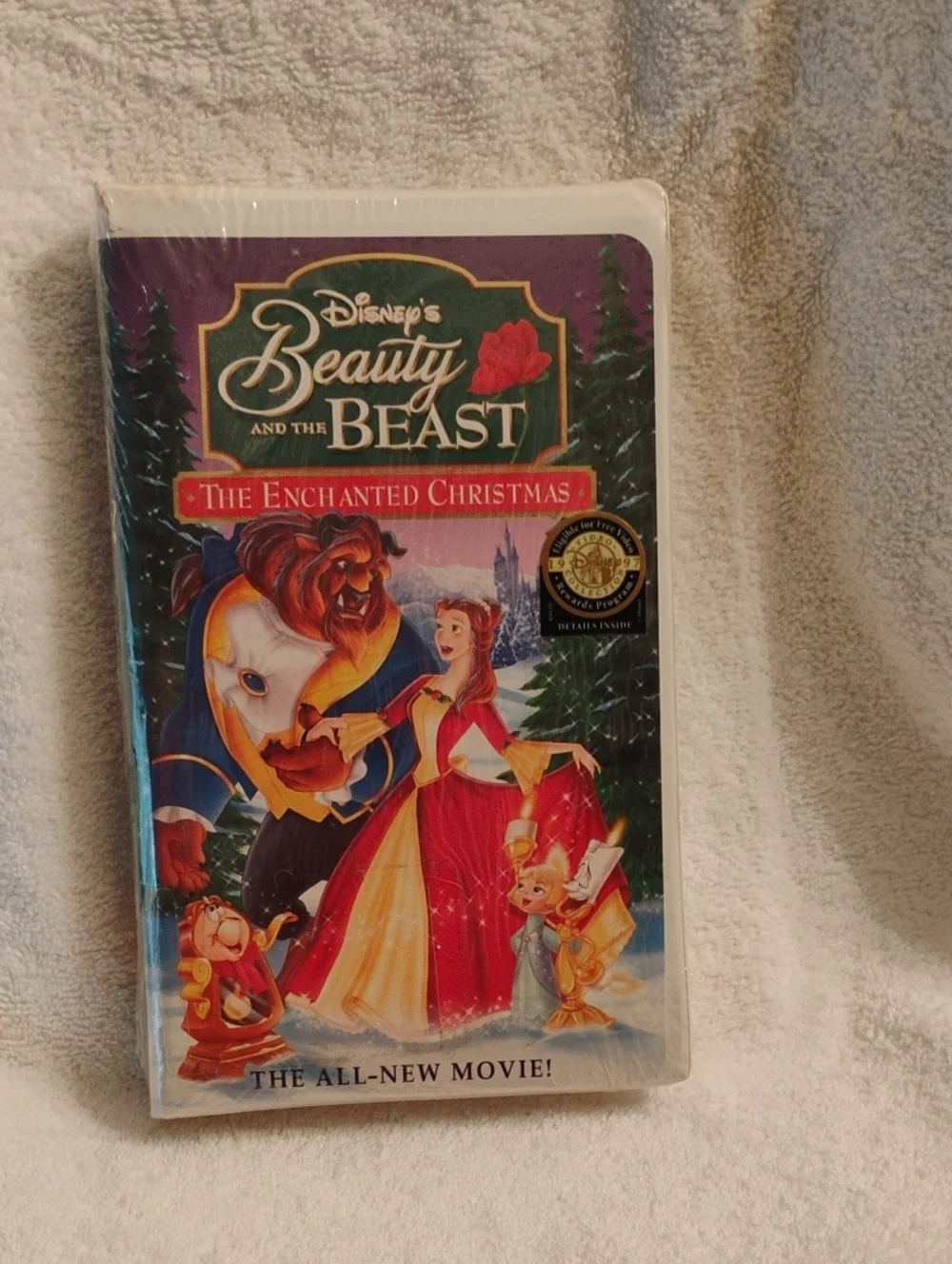 Disney Beauty and the Beast: The Enchanted Christmas - Red, Gold & Purple Cover